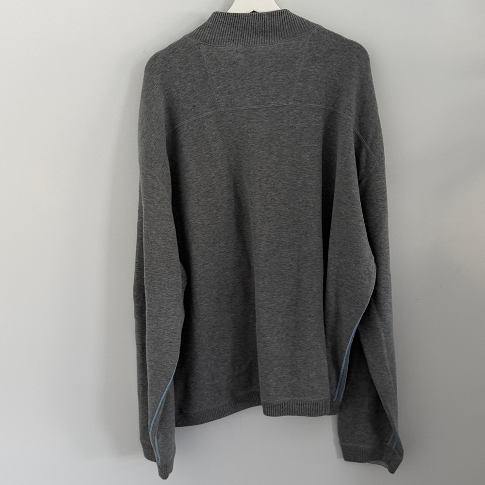 Tommy Bahama grey‎ quarter  Zip-Up Sweater - Picture 5 of 6